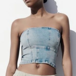 Zara TRF Denim Top